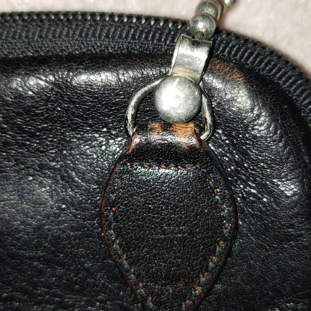 HOBO BRAND- Black Leather Small Crossbody with Chain Strap - Picture 3 of 7